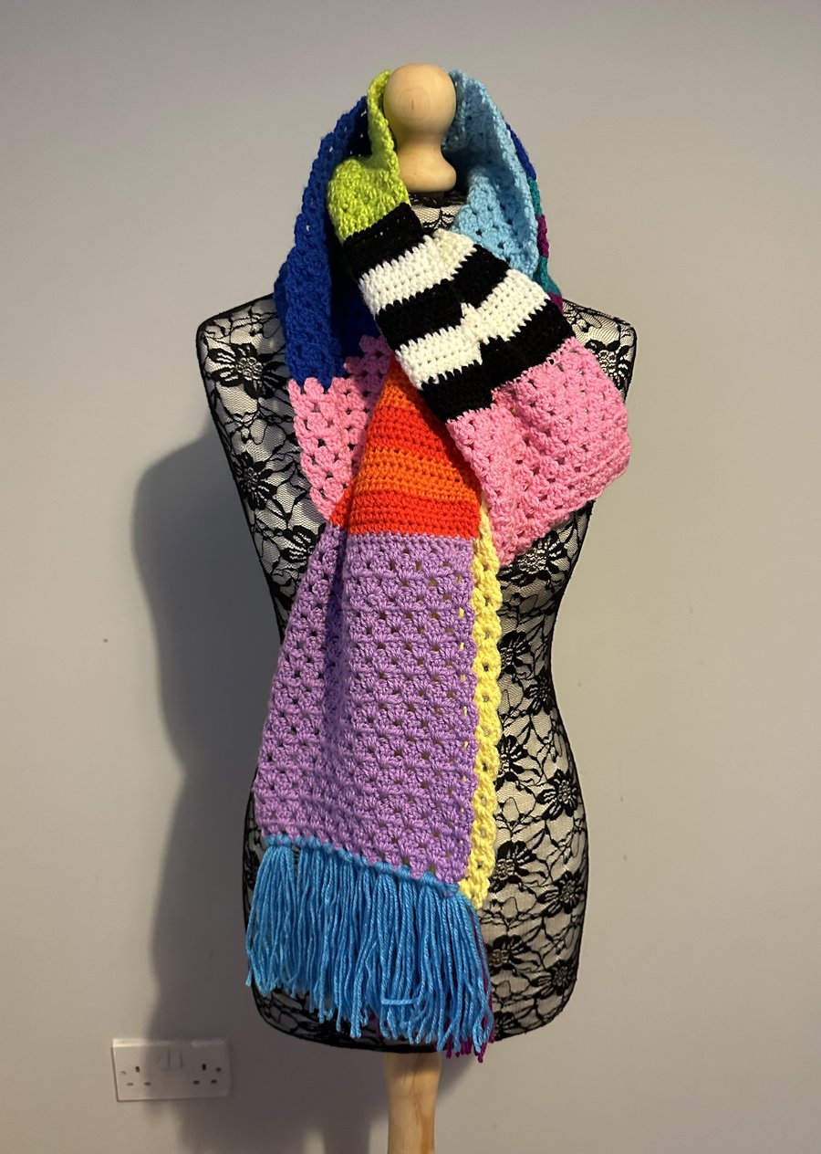 QUIRKY, FUNKY and CUTE Scarf , Unisex, Colourful Clothes, Unique, Funky 
