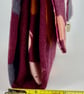 Handmade burgundy cotton canvas twist lock wallet with card slots and coin purse - Image 5