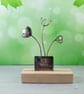 Ornament Seed Heads with Smoky Quartz Heart a on Stand - Perfectly Imperfect