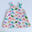 12-18 months dress, Summer dress, A Line dress, butterflies, dress, pinafore 