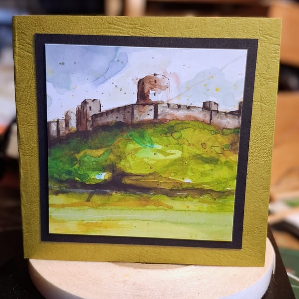 One Card. Pembroke Castle. Print. 14x14cm Blank.