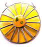 Sun Yellow Suncatcher Stained Glass Handmade Colour Wheel 005 - Image 6