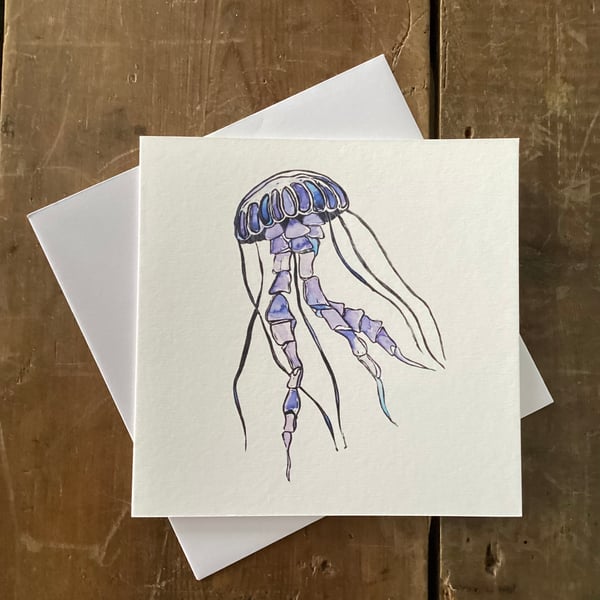 Jellyfish greetings card - perfectly imperfect blank birthday