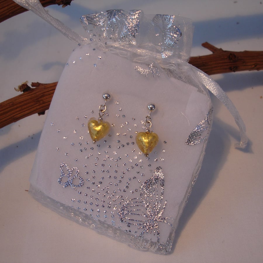 Venetian Murano glass bead earrings