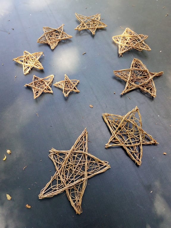 Willow Star, 9 pack, festive, Christmas star, 9th wedding anniversary gift