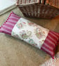 Long linen feature cushion with pompom trim - Image 7
