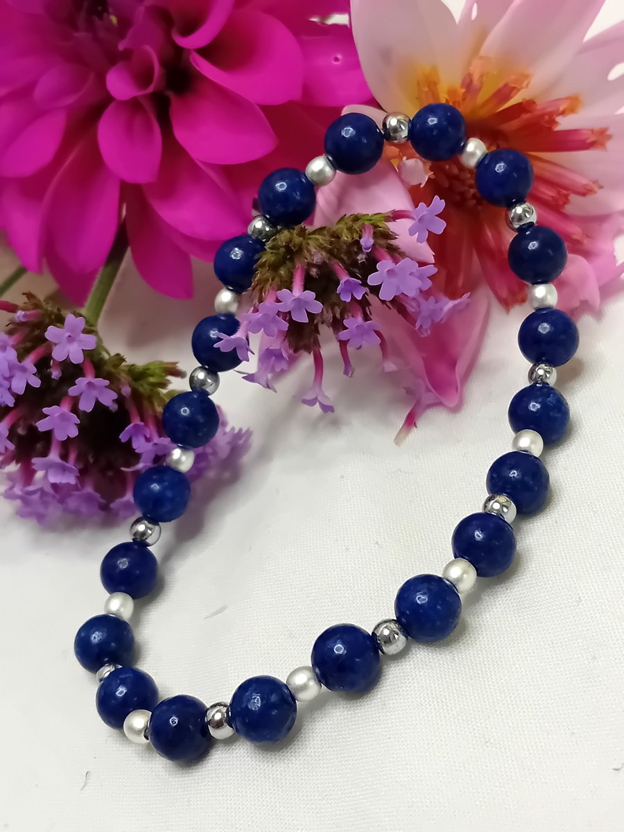 Lapis Lazuli & Silver Hematite