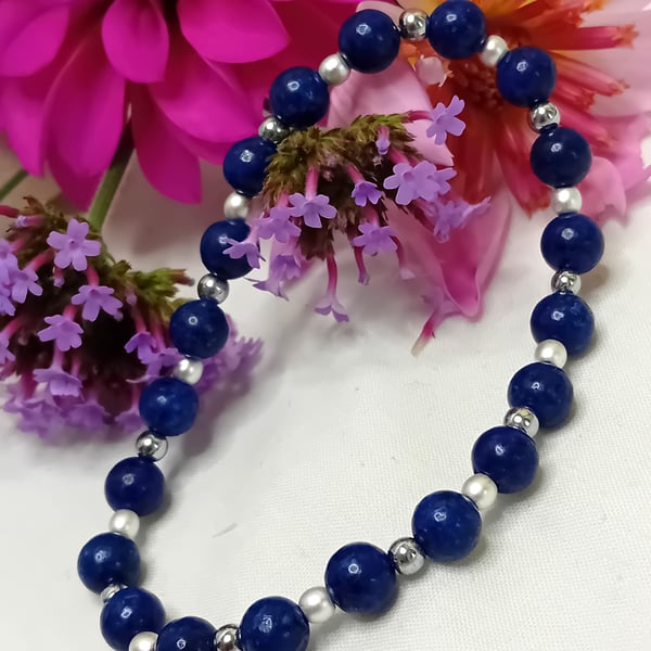 Lapis Lazuli & Silver Hematite