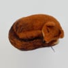 Seconds sunday - Sleeping fox, woollen sculpture, needle felted