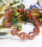 Sparkly Faceted Glass Memory Wire Beaded Bracelet - Image 1