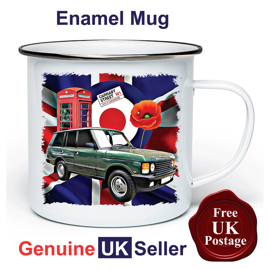 Unofficial Range Rover Mug, Camping Mug, Hiking Mug, Fishing Mug, Outdoor Mug,