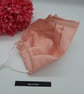 Face mask,  medium, pink satin feel, adjustable,  nose wire  - Image 8