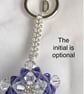 Handbag Charm, Purple & Clear Crystal Star with a Chainmaille Chain and Keyring - Image 9