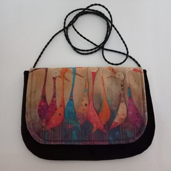 Evening bag, Abstract Bird print bag,Clutch bag