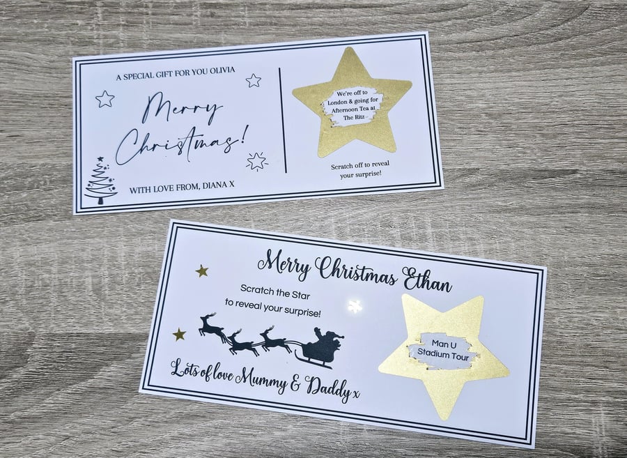 Christmas Scratch Card Gift Reveal Christmas 2025