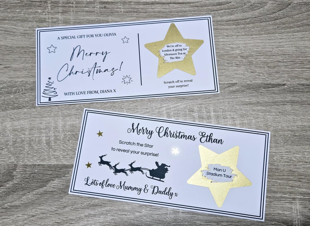 Christmas Scratch Card Gift Reveal Christmas 2025
