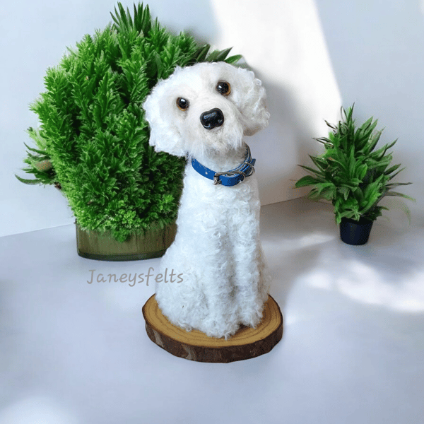 Needle felted cockapoo type dog