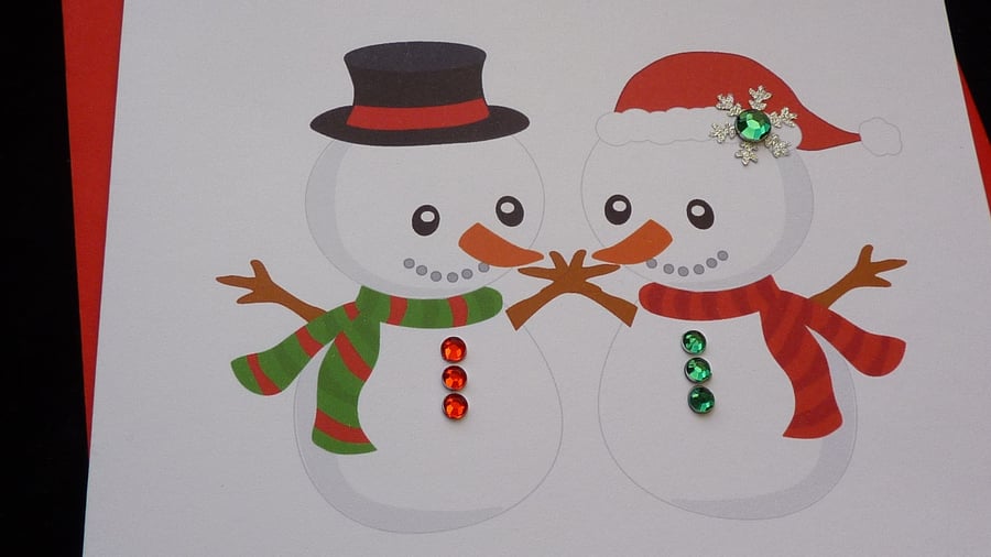 Snowmen Personalised Christmas Card