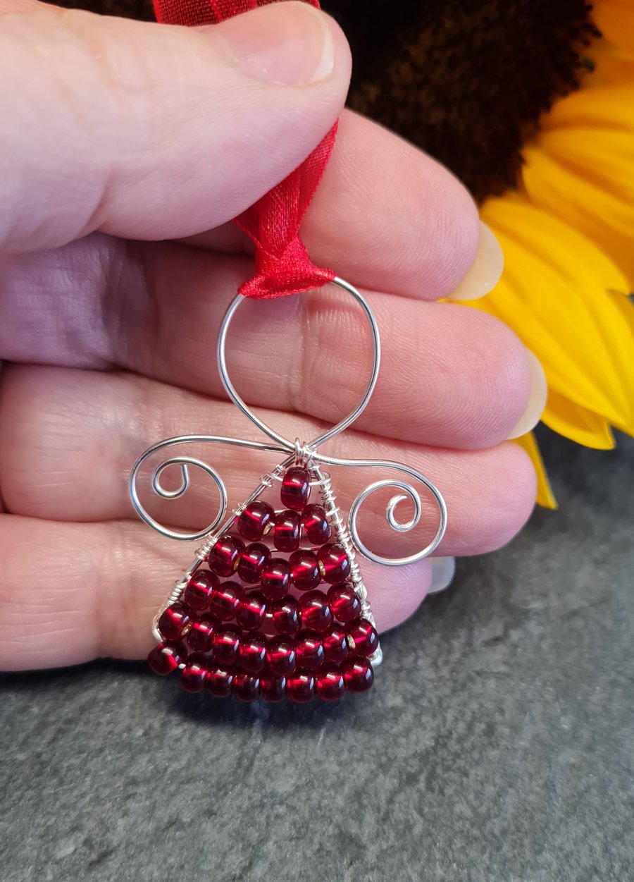 Seconds Sunday Wire wrapped Angel Decoration