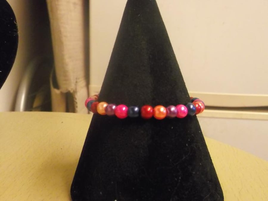 Children's Glass Pearl Bead Bracelet (5)