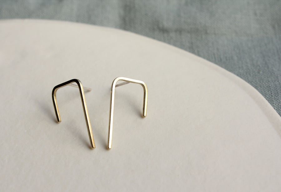 Brass Studs, Brass Jewellery, Brass earrings, Small studs, Stud earrings