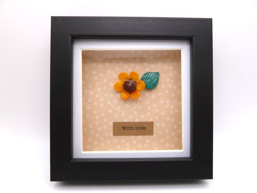 glass flower picture frame