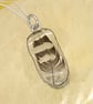 Finch feather pendant in silver - Image 4