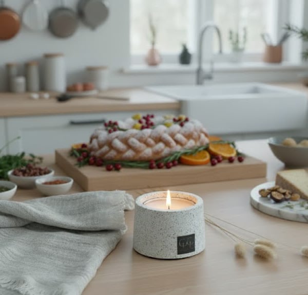 Handmade Stoneware Candle Holder & Coconut Wax Refill Inspired by the New Forest