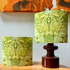 Zesty Lime Green 70s William Morris Style Vintage Fabric Lampshade option 