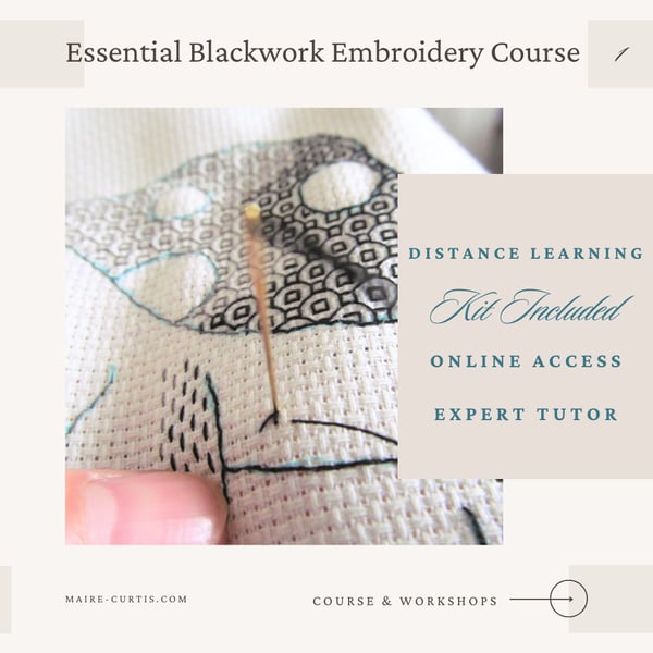 Essential Blackwork Embroidery Distance Online Course