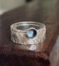 Recycled HANDMADE Sterling Silver Scratch Topaz Rings - Image 4