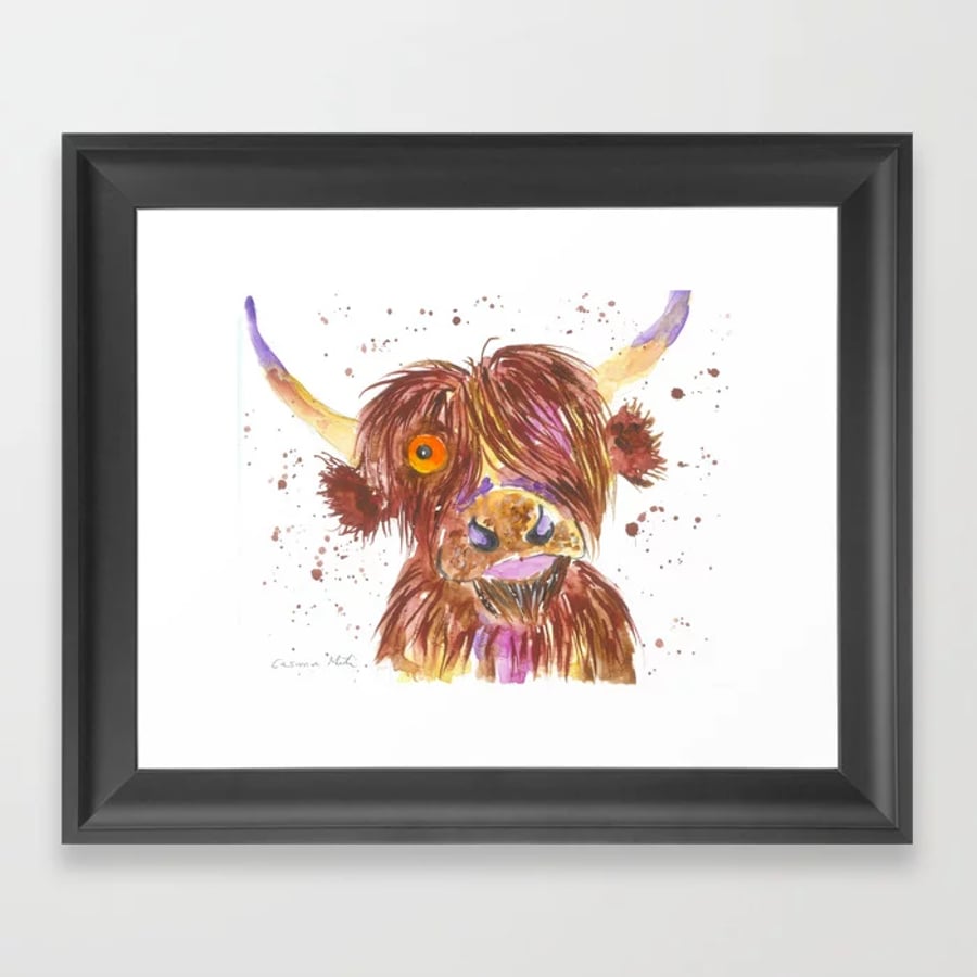 A 4 Cow Print of 240 gsm paper, card