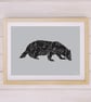 Woodland Badger A4 Art Print - Image 2