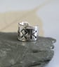 Engraved Viking Runes Silver Ear Cuff Choose 5 Runes for your Custom Earring - Image 2