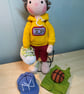 Crocheted Boy Doll. Amigurumi Doll for Collectors over 14. Basketball Player. - Image 3