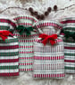 Mini Hot Waterbottle - Red & Green. Handwoven in Wales - Image 5
