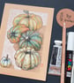Pumpkins original drawing, pumpkin wall art, kitchen wall decor - Image 8