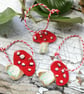 Ceramic hand painted toadstools.  - Image 1