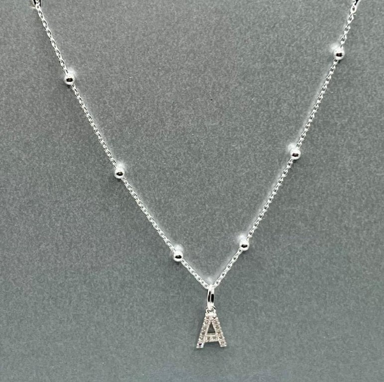 Sterling Silver Initial Necklace