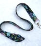 Liberty print lanyard, navy floral, Bridgerton