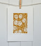 Honesty caramel - Handcut Linocut Print - Image 3