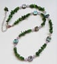 Designer Russian Diopside,  Lavender Amethyst & Abalone Shell Necklace - Image 5