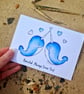 Narwhal love card, Valentines card, Anniversary card, Narwhal Always Love You! - Image 3