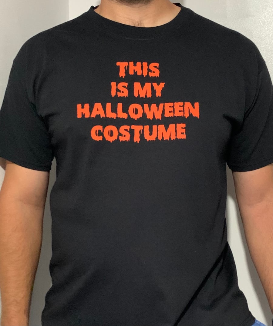 Customisable Personalised Mens Womens Kids T Shirt THIS IS MY HALLOWEEN COSTUME