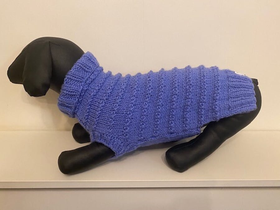 Dog Jumper - Ideal for a Miniature Dachshund or Small Dog, Roll Neck