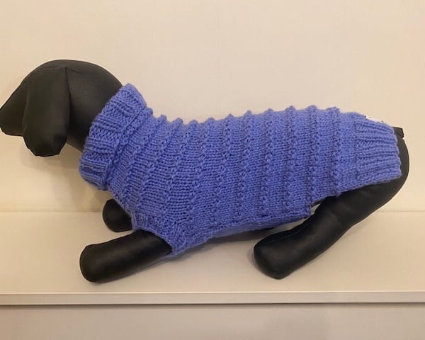 Dog Jumper - Ideal for a Miniature Dachshund or Small Dog, Roll Neck