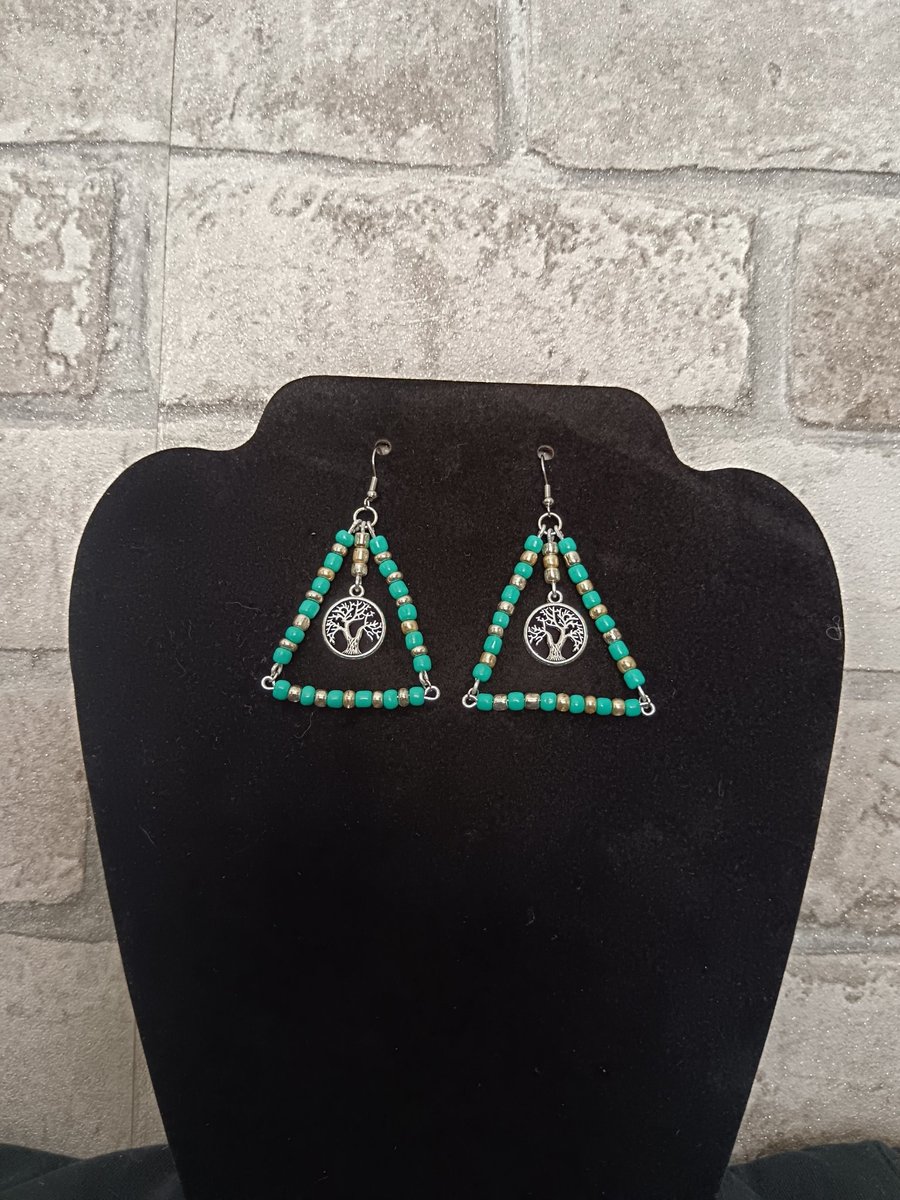 Triangle Tree Of Life Earings