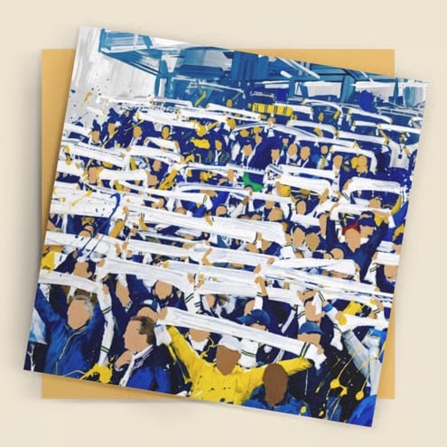 Crowd Support Art Card – Contemporary Square Greeting Card