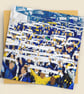 Crowd Support Art Card – Contemporary Square Greeting Card