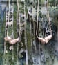 Silver birch bark scroll pendant - textured recycled silver - Image 6